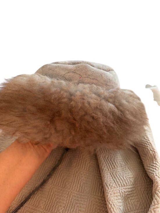 The Leather Works Womens Aspen Sheep Skin Pillbox Hat Size Large Round Winter main image 8